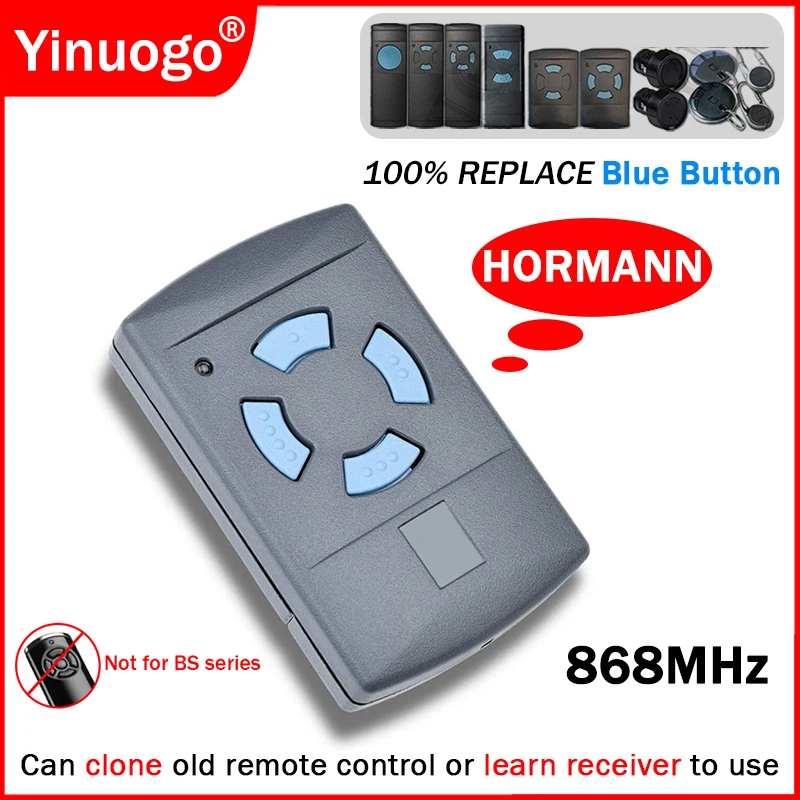 

HORMANN HSM4 HSM2 HS4 HS2 HS1 HSE4 HSE2 HSZ2 HSZ1 HSP4 HSP4-C HSD2-A HSD2-C Garage Door Remote Control 868MHz Hand Transmitter