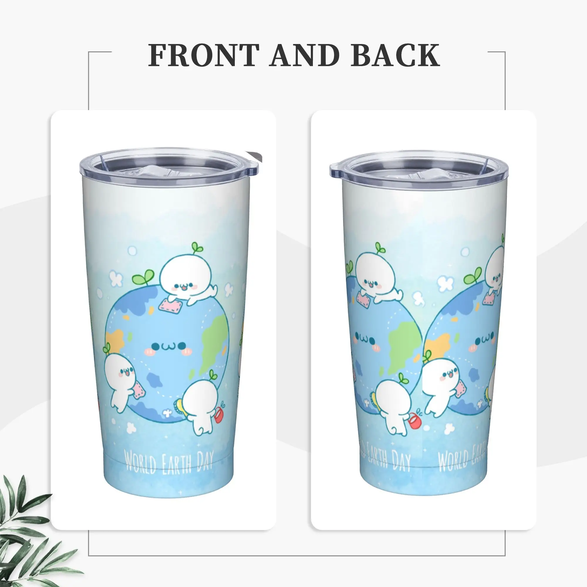 Every Day Earth Day Save Planet Insulated Tumbler with Lid  Vacuum Coffee Mugs Office Home Hot Cold Drinks Cups, 20oz