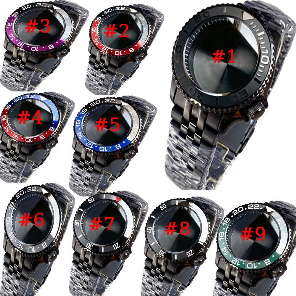 

41mm New PVD Black Tandorio NH35 NH36 ETA2824 PT5000 movement Watch For Men Case 200m waterproof Sapphire Glass