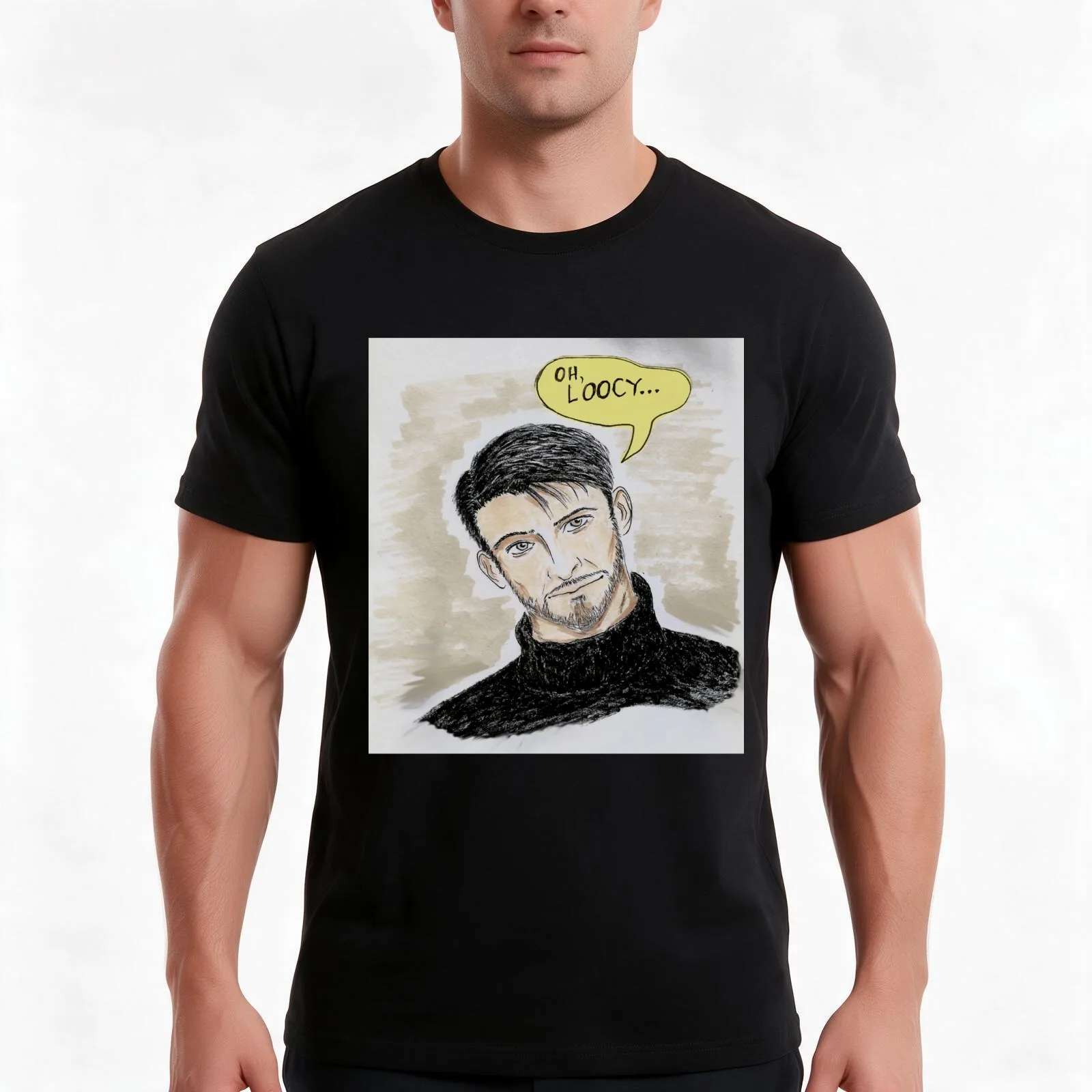 Scruffy Flynn T-Shirt Summer Casual Cotton Tee Oversized Streetwear Tops Vintage Graphic Print Loose Fit Short Sleeve
