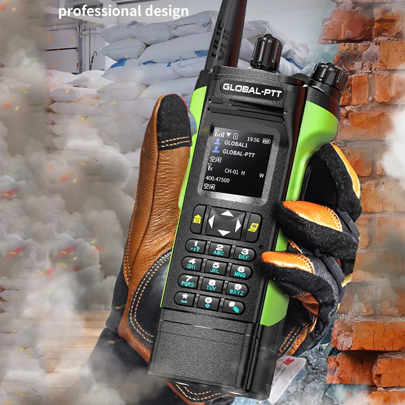 Global-ptt 6500 profesional walkie talkie 4G POC+UHF Two-way radiocommutator large long range phones telecommunications police