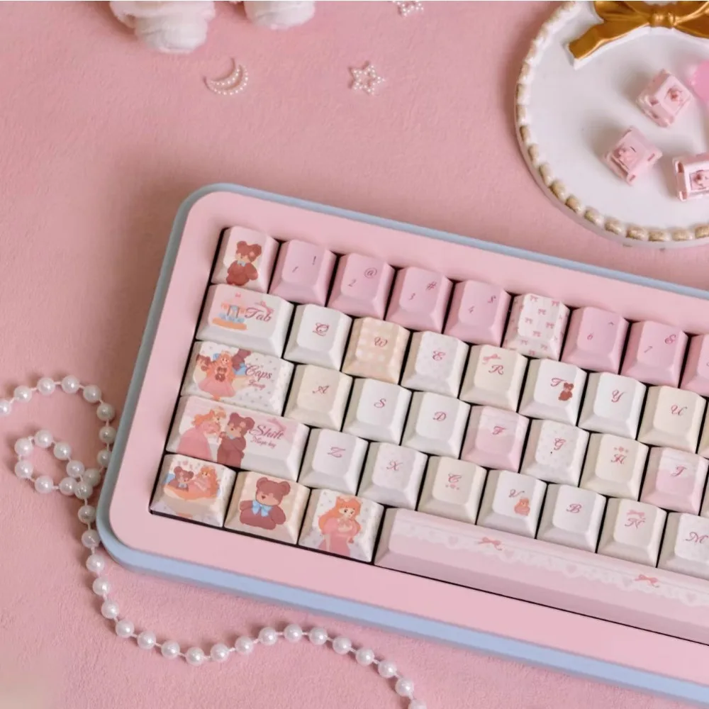 

Neverland Theme Keycap Set 142Key PBT Custom Cute Girl Keyboard Cap Cherry Profile KeyCap for Mechanical Keyboard Accessories