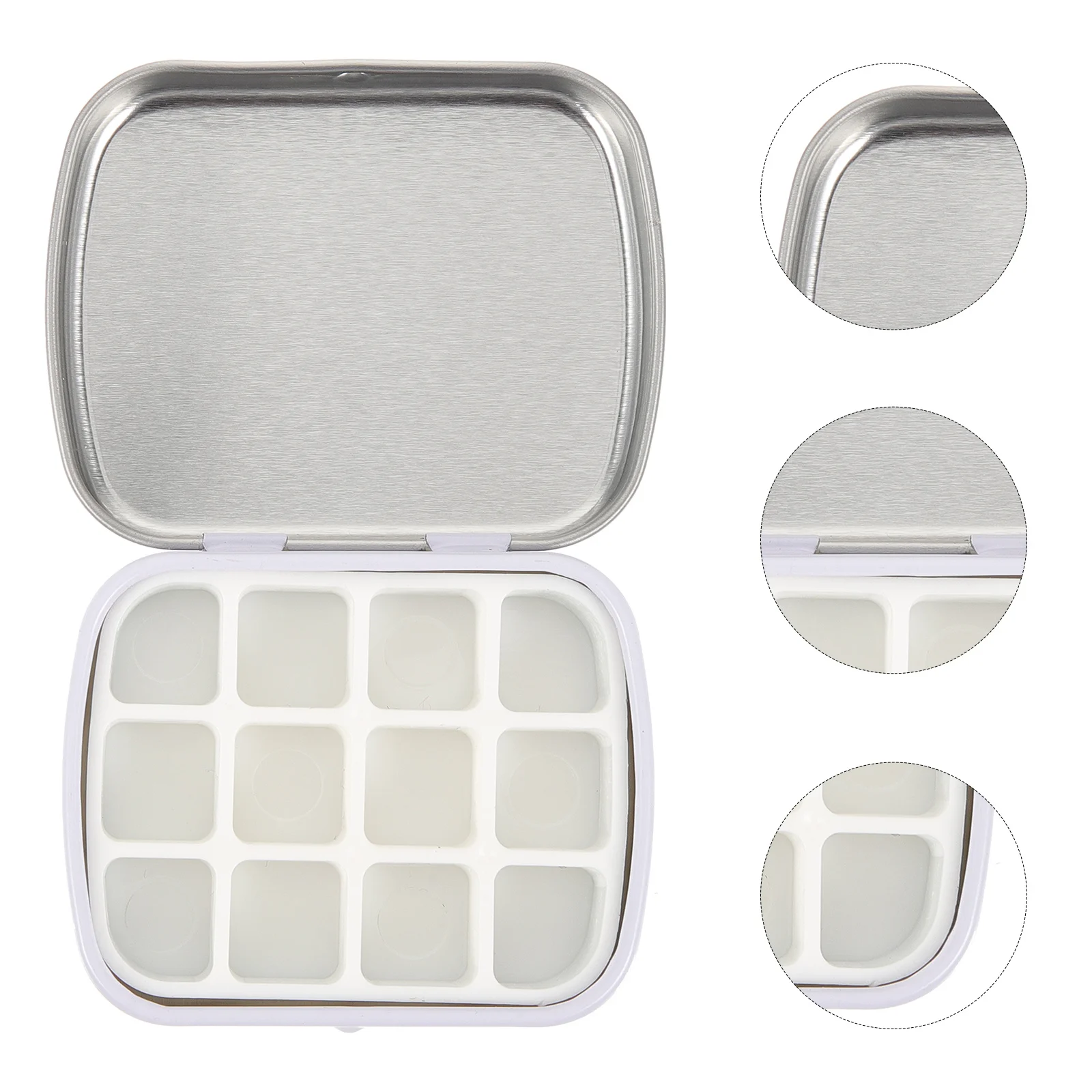 

1Set Pigment Storage Case 12grid Paint Pan Keeps Acrylic Watercolors Fresh Nondrying Art Painting Accessory Empty Watercolor Tin