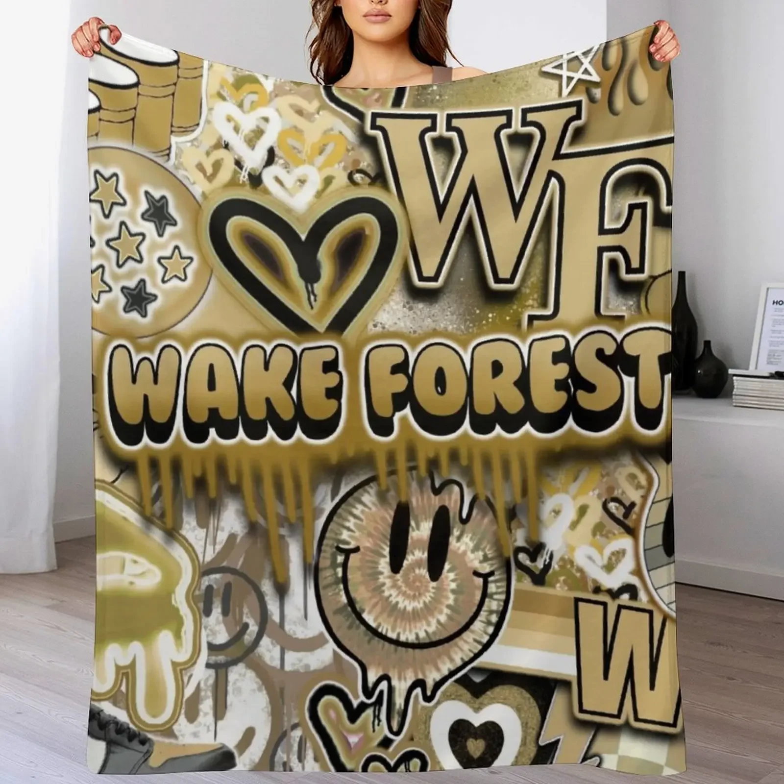 

W A K E 2 . 0 Throw Blanket Decoratives funny gift Weighted Blankets