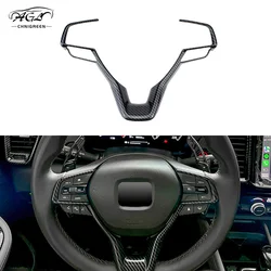 1pc ABS Carbon Fiber Color Steering Wheel Trim Cover Interior Decorative for Honda City 2020 2021 2022 2023 2024