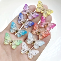 10pcs 18 * 32mm colored  acrylic animal butterfly charm jewelry making pendants necklaces earrings bracelets DIY accessories