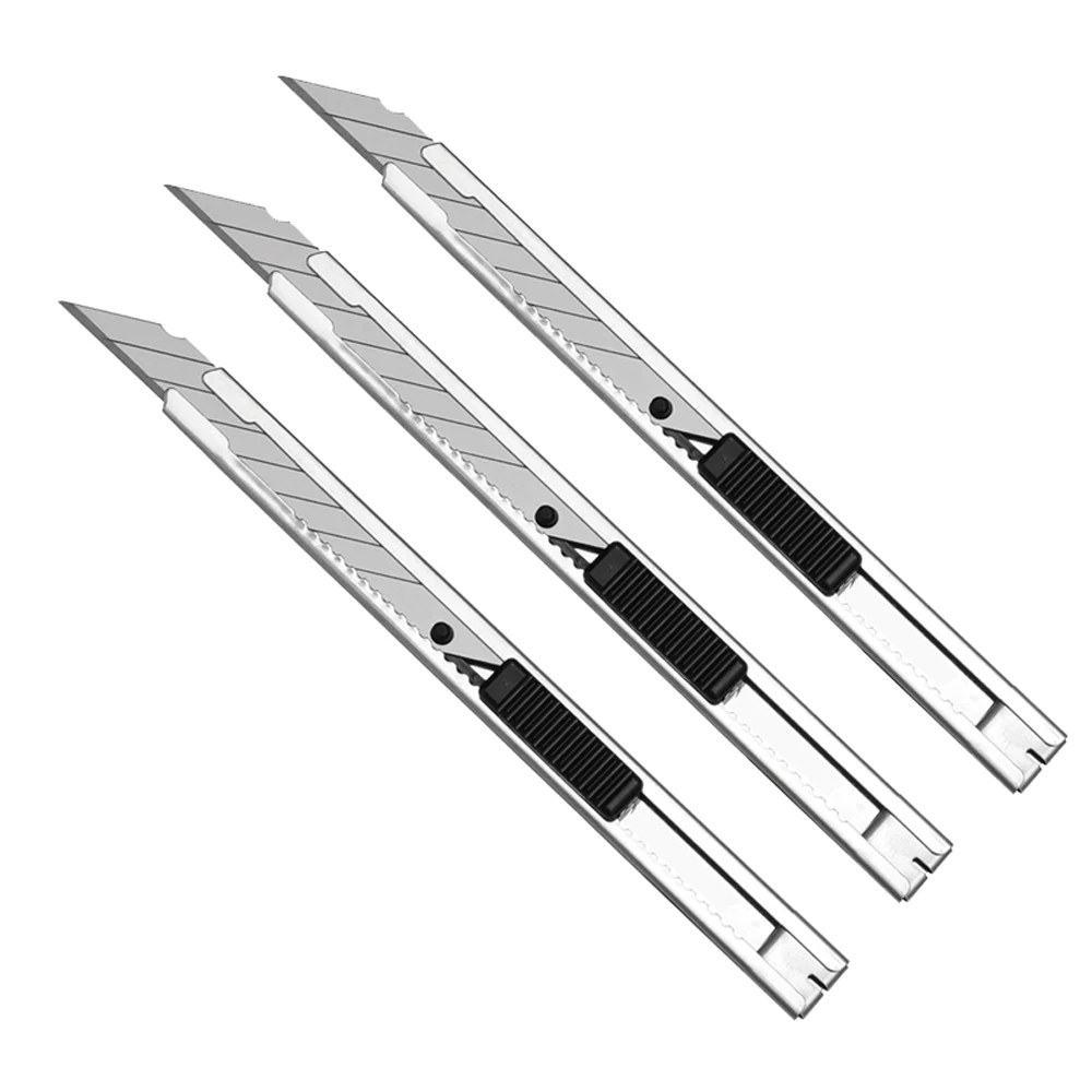 

3pcs 9mm Utility Knife Tinting Car Wrap Carbon Stickers Decals Vinyl Cutter 30/60 Degree Window Film Wallpaper Cutting Tools DIY