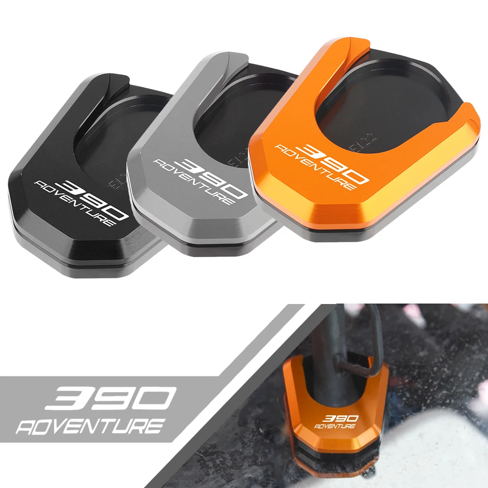 

New Foot Side Stand Enlarger Plate Pad Kickstand Extension Motorcycles Accessories FOR KTM 390 Adventure ADV 250 2022 2023 2024