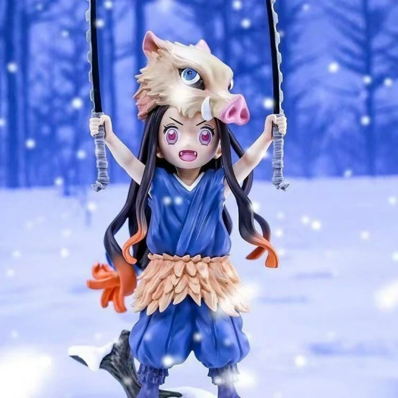 

20 см аниме фигурка убийцы демонов Kamado Nezuko Midouzi Cos Lnosuke Kimetsu фигурка ПВХ украшения статуя модель игрушки подарок
