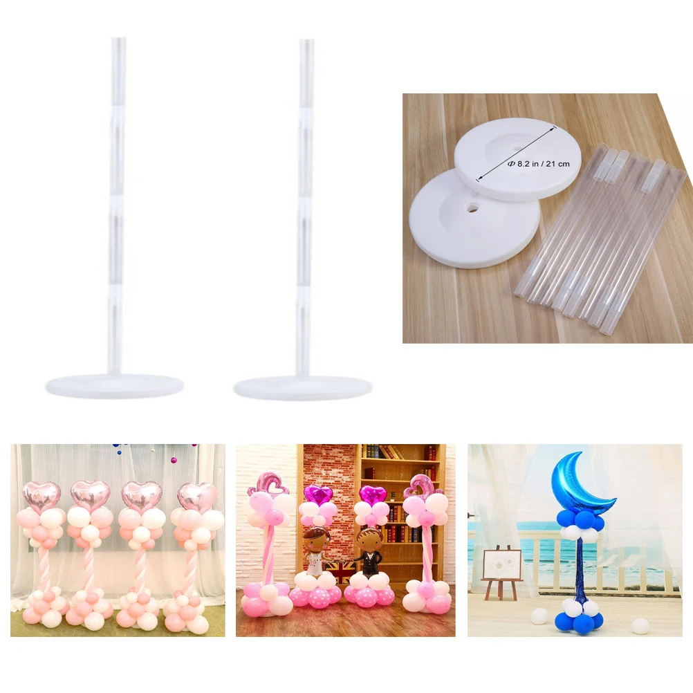 

2Pcs Balloon Arch Stand Kit Reusable Sturdy Lightweight Easy Assembly No Tools Required Party Decoration Balloon Arch