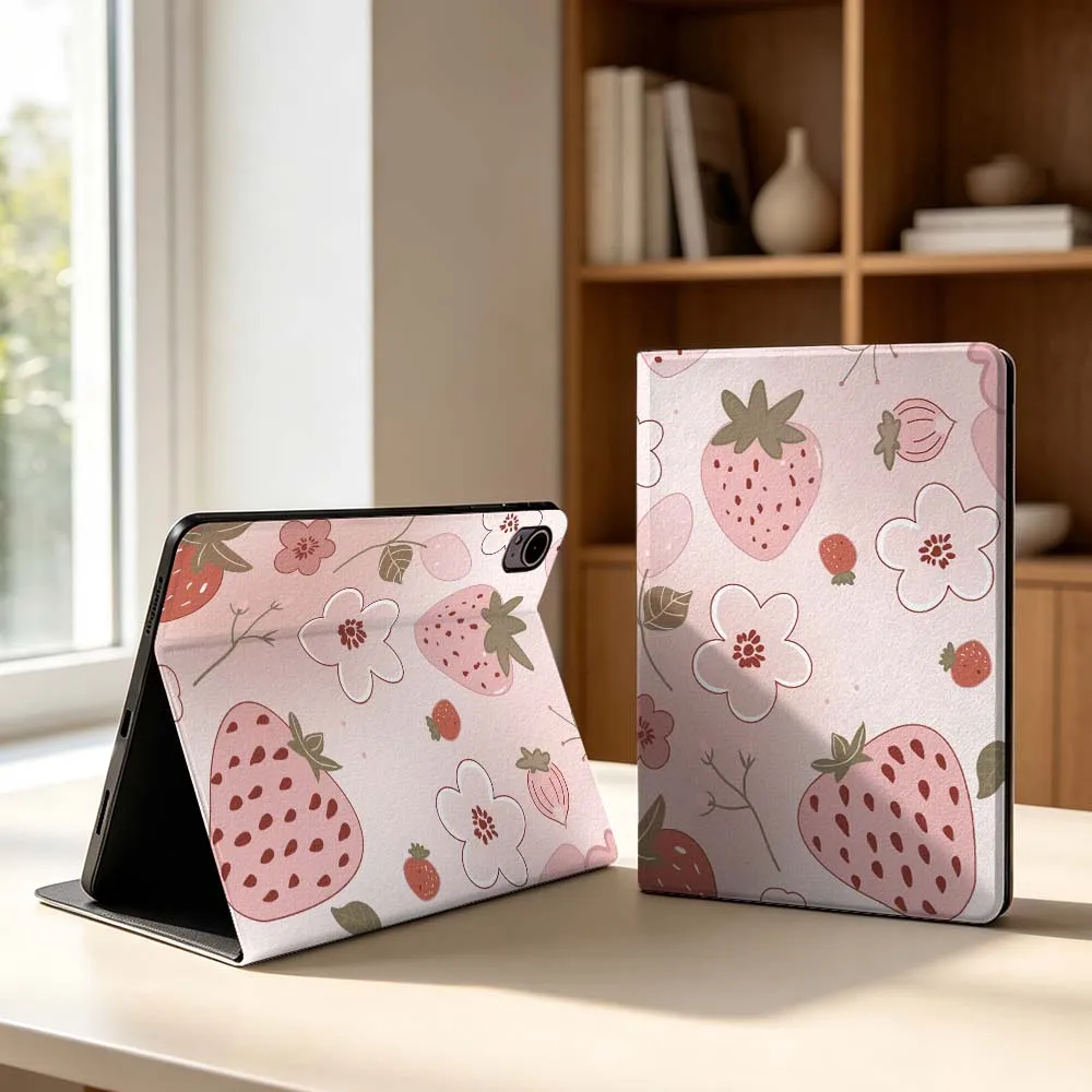 Strawberry Flower Art For Honor Tab Magic Pad GT X9a 6 X9 X8A X8 V8 V7 9 V9 8 2 3 4 13.3 10 Pro Inch Tablet Case Gift