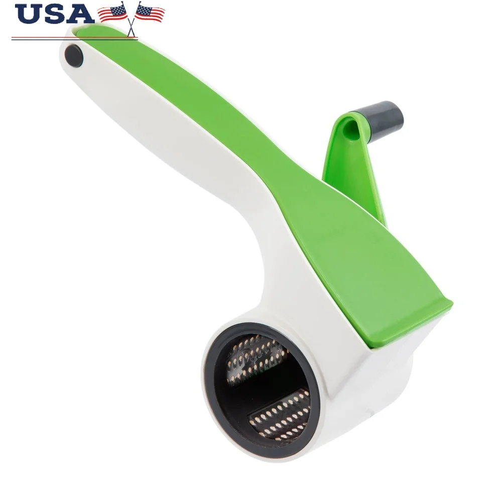 

Hand Held Rotary Grater Kitchen Tool Easy Grating Cheese Nuts Chocolate Ergonomic Handle Dishwasher Safe Perfect Pasta Salads