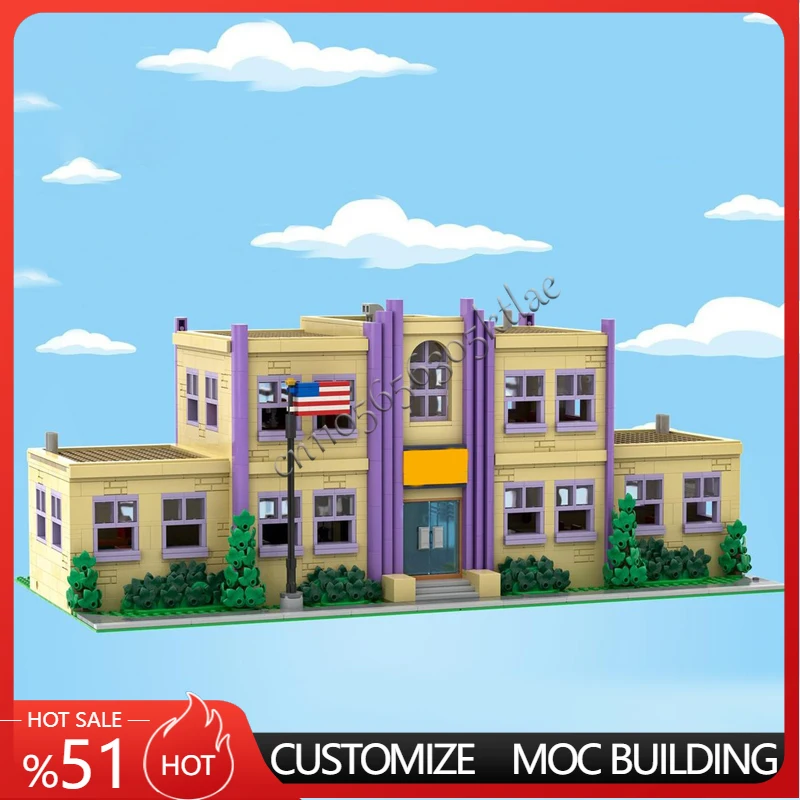 

2733 шт. знаменитые технологии начальной школы, наборы зданий, фигурки, модель квартиры, модульные блоки, детский подарок на Хэллоуин