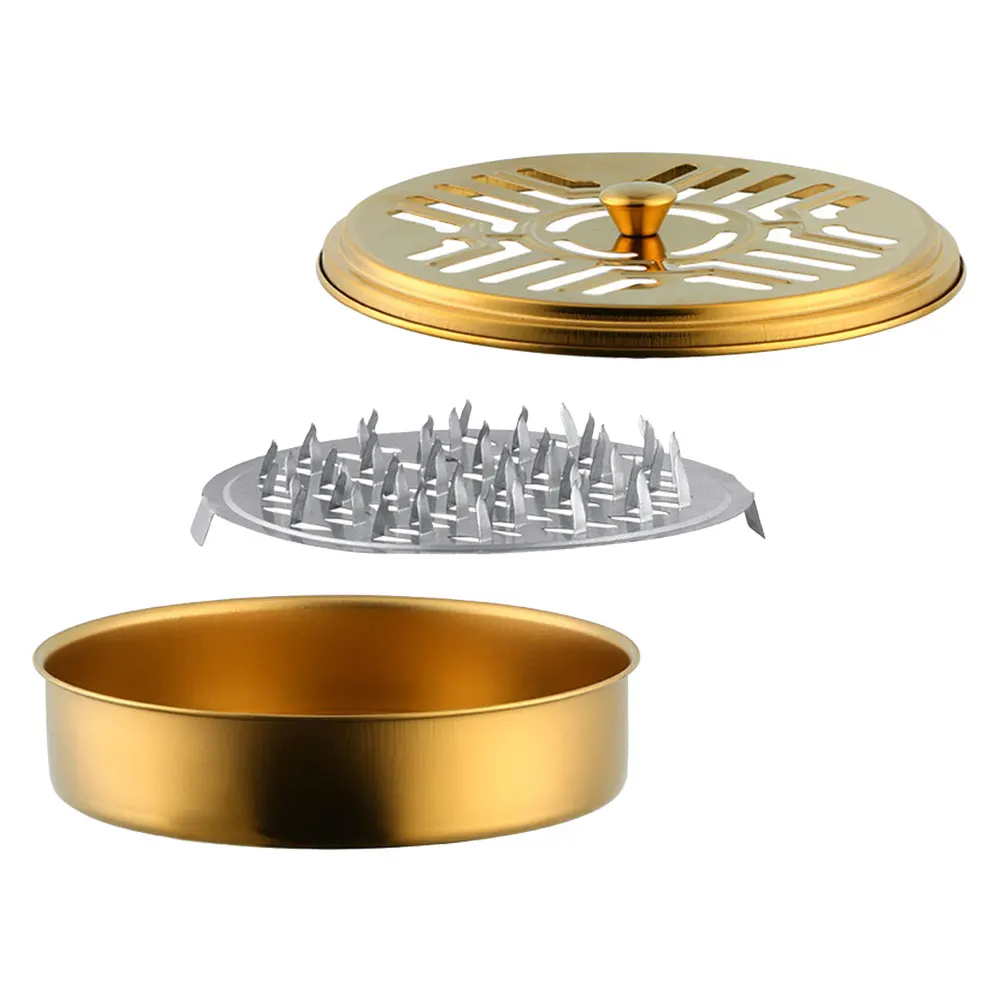 

Stainless Steel Holder Lid Hollow Out Design Smoke Spread Uniformly Safe Use Long Time Practical Wear Resistance