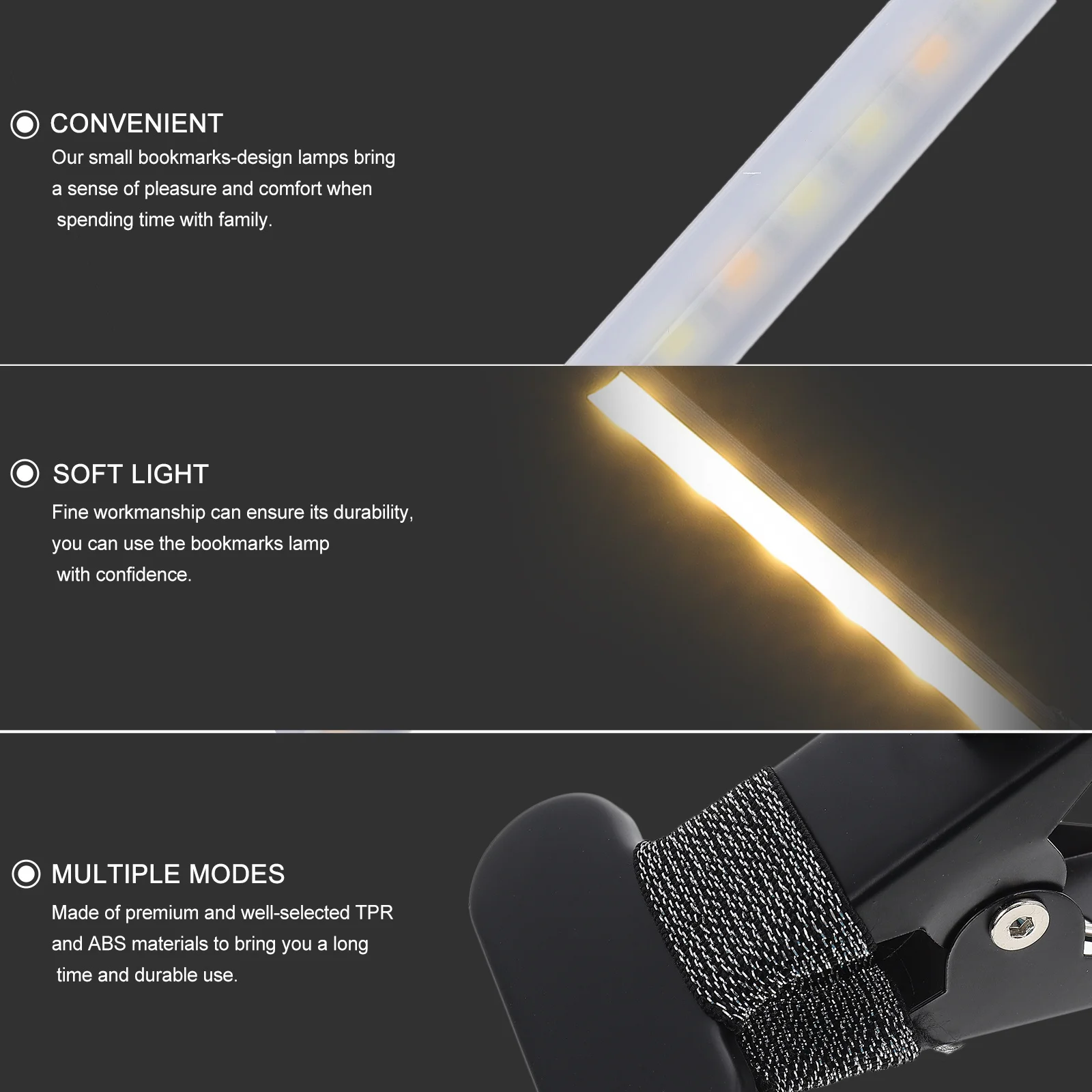 

USB Charging Bedside Clamp Light Black Small Decorative Night Lamp Simple Style Reading Lamp for Night Study Clamp LED Light