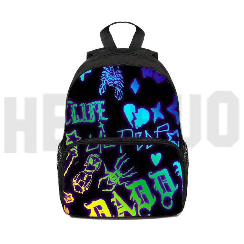 Kindergarten Kids Anime Rapper Lil Peep 3D Backpack 12/16 Inch Cartoon Printing School Bags for Girls Lil Peep Laptop Mochila