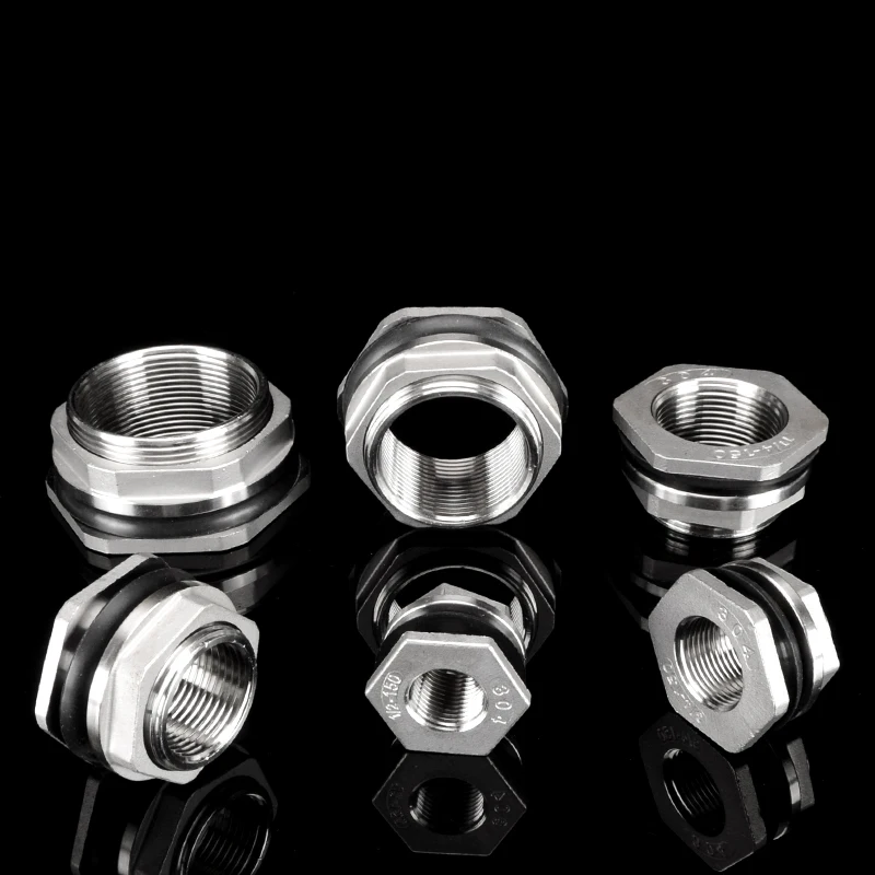 1/2 "3/4" 1 "1-1/4" 1-1/2 "1-304" 2 "BSP rosca macho tubo de acero inoxidable llave única suelta tuerca giratoria conector de Jointer de tanque de agua