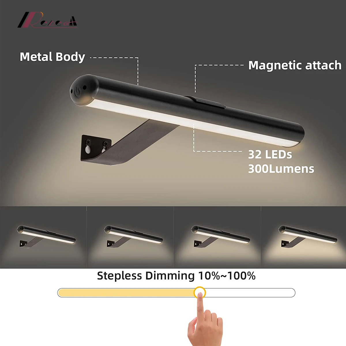 Per la pittura immagine ritratto di luce con soggiorno a distanza lampada da parete Wireless Display artistico foto a batteria ricaricabile