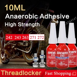 10ml Frenafiletti Adesivo anaerobico ad alta resistenza 242 243 263 271 272 Blu Vite Filo Locker Agente Colla adesiva anaerobica