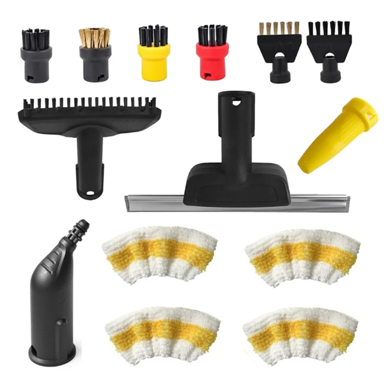 Window Nozzle Scraper Round Brush Steam Mop Set For Karcher SC1 SC2 SC3 SC4 SC5 SC7 Steam Cleaner Part Replacement Parts