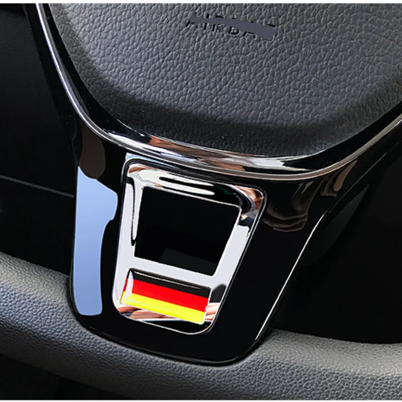 Car Styling Steering Wheel Covers Stickers Accessories For Volkswagen GOLF 7 GTi MK7 POLO 2014 2015 Passat B7 2015 B8 MK6 Jetta