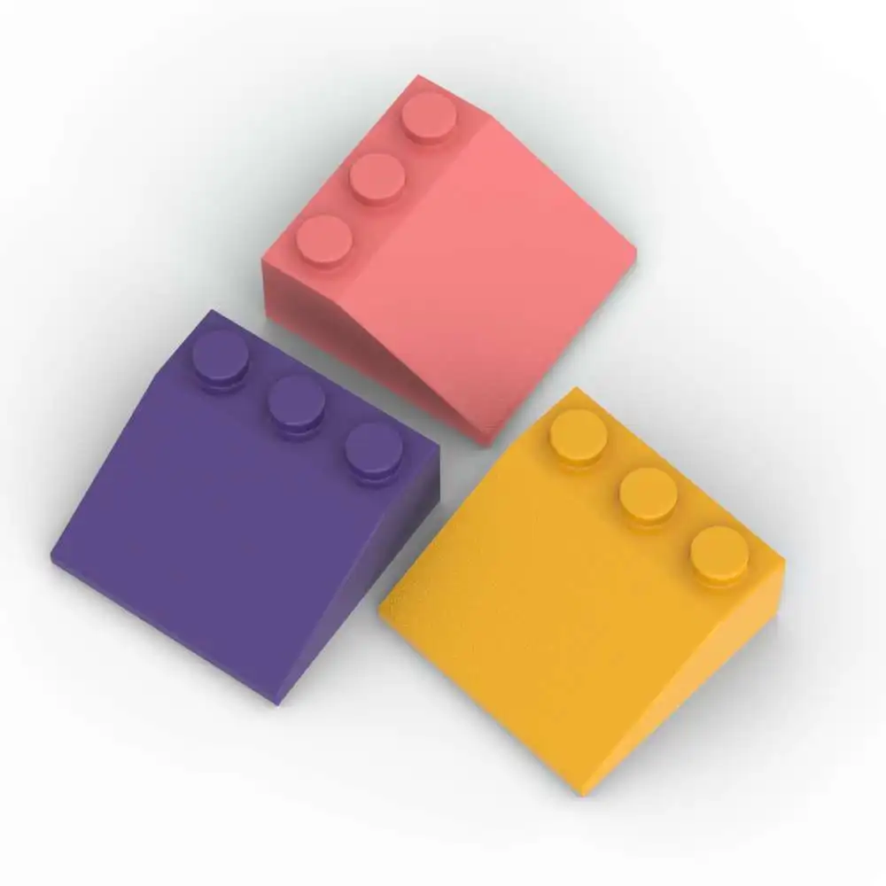 Moc 10 pçs de alta tecnologia compatível 4161 3x3 inclinação 33 castelo blocos de construção kit geral quebra-cabeça casa tijolo idéia montar brinquedo presentes