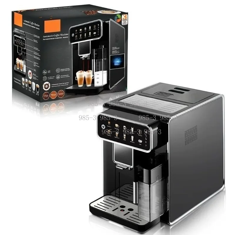 Italian Style 3-in-1 Coffee Machine Automatic Grinding Beans with Milk Foam & Milk Tank