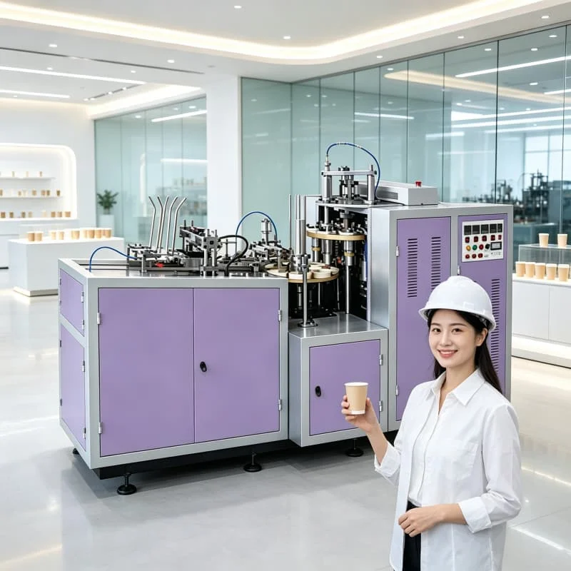 Semi Automatic Paper Cup Forming Machine 50pcs min 220V Small Business Coffee Shop Tea Shop Disposable Cup Production Customized