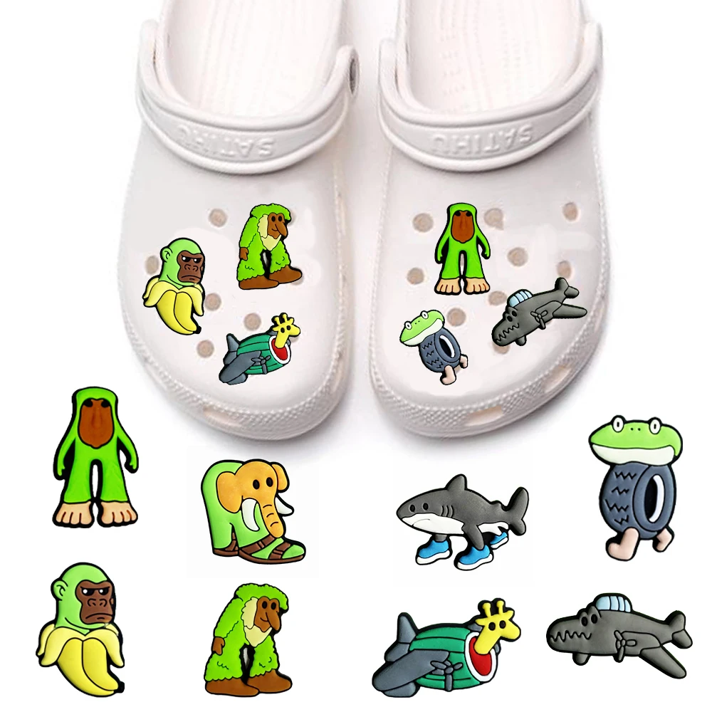 Classic of Mountains and Seas Shoe Charms For Slides Sandals, PVC Shoe Decorations Accessories For Christmas Gift Party Favor