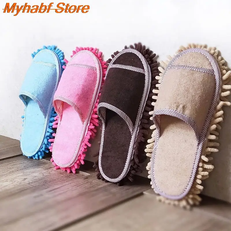 Washable Lazy Mopping Slippers Microfiber Cleaning Floor Dusting Slippers Detachable Mop Shoes Household Floor Cleaning Tools