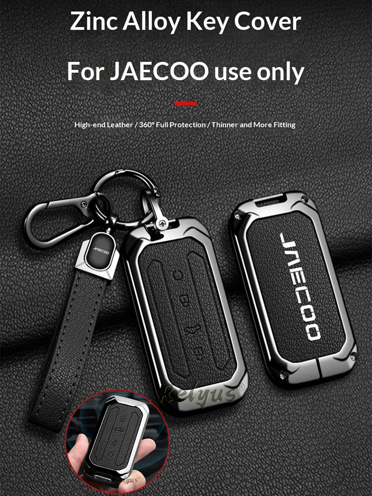 Zink-Autoschlüsselhülle Vollschutz für Chery Jaecoo J5 5 2025 2026 Schlüsseltasche Gehäusehalter Schlüsselanhänger Auto-Zubehör – Detail 1