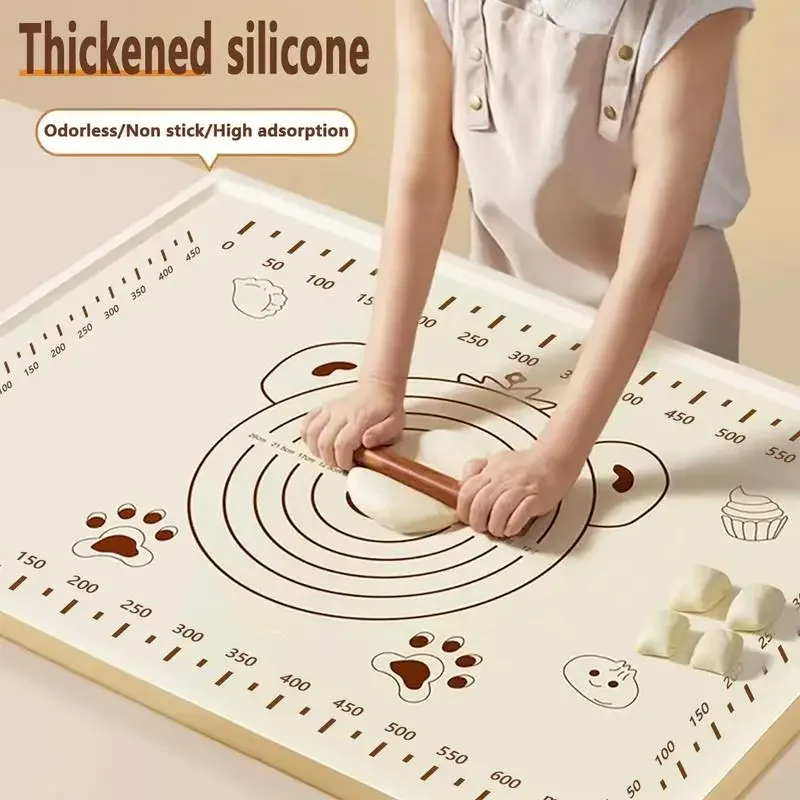 70*50cm Silicone Pad Baking Mat Sheet Kneading Dough Mat For Kitchen Rolling Dough Pizza Large Dough Non-Stick Maker Holder