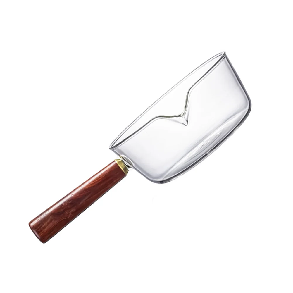 

Glass Breakfast Pot Wooden Handle Multi Use Milk Soup Noodles Instant Cooking Home Kitchen Practical Gift