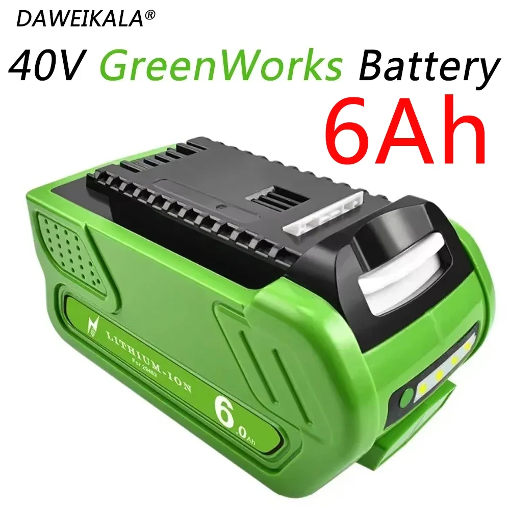 40V 18650 Li-ion Rechargeable Battery 40V 6000mAh for GreenWorks 29462 29472 29282 G-MAX GMAX Lawn Mower Power Tools Battery