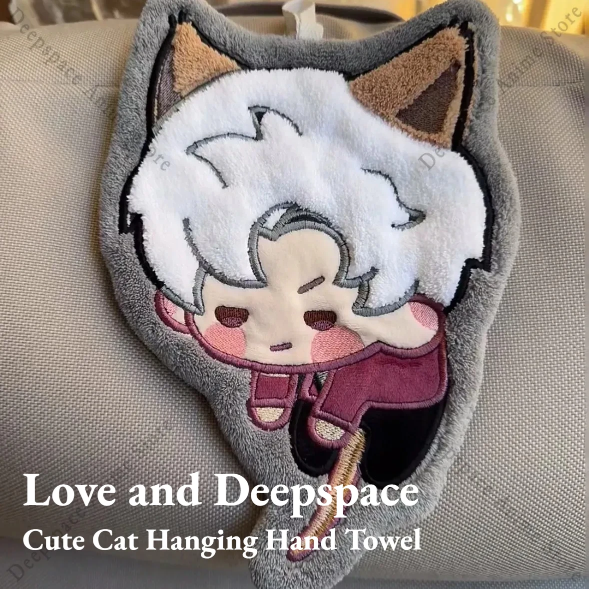 

Hot Love and Deepspace Sylus Zayne Rafayel Xavier Anime Cosplay Cartoon Cute Cat Hanging Hand Towel Decoration Towel Fans Gift