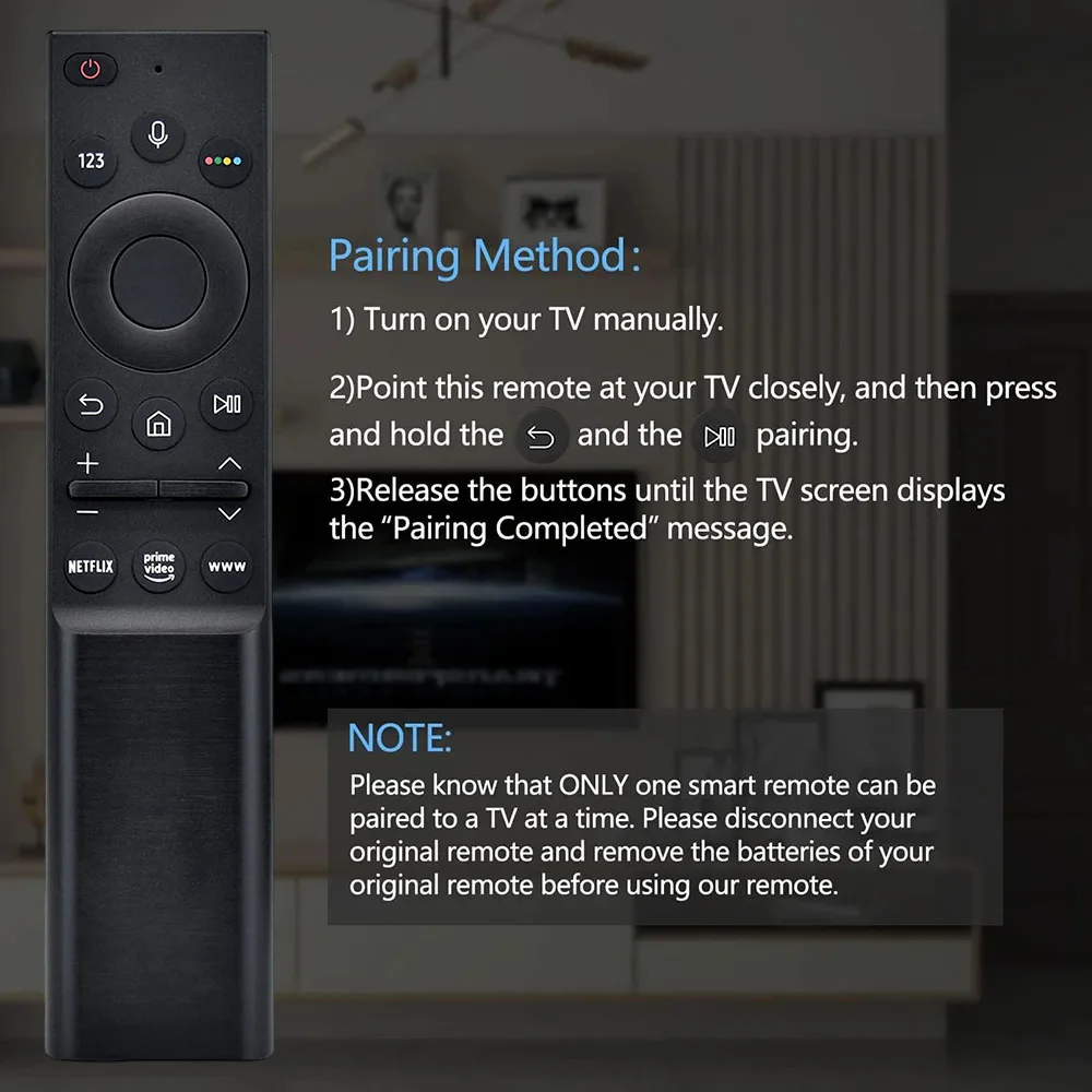 MRSVI Replacement Voice Remote Control BN59-01357A for Samsung Smart TV QLED Series N43LS03AAFXZA QN43Q60AAFXZA QN50LS03AAFXZA