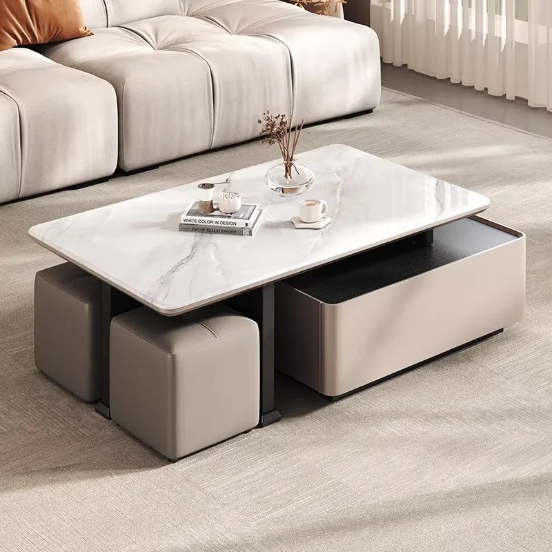 

Unique Portable Coffee Table Decor Extendable Hotel Nordic Center Table Luxury Minimalist Mesa De Centro Sala Home Furniture