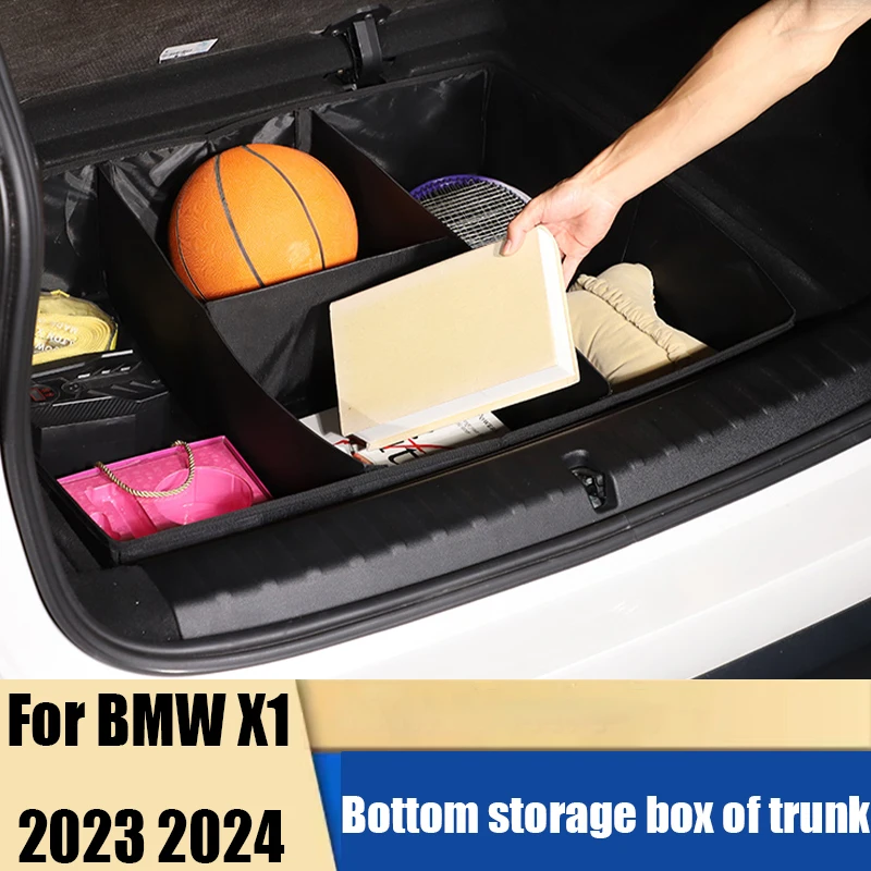 For BMW X1 2023 2024 automotive interior products trunk bottom storage box lower storage box waterproof material