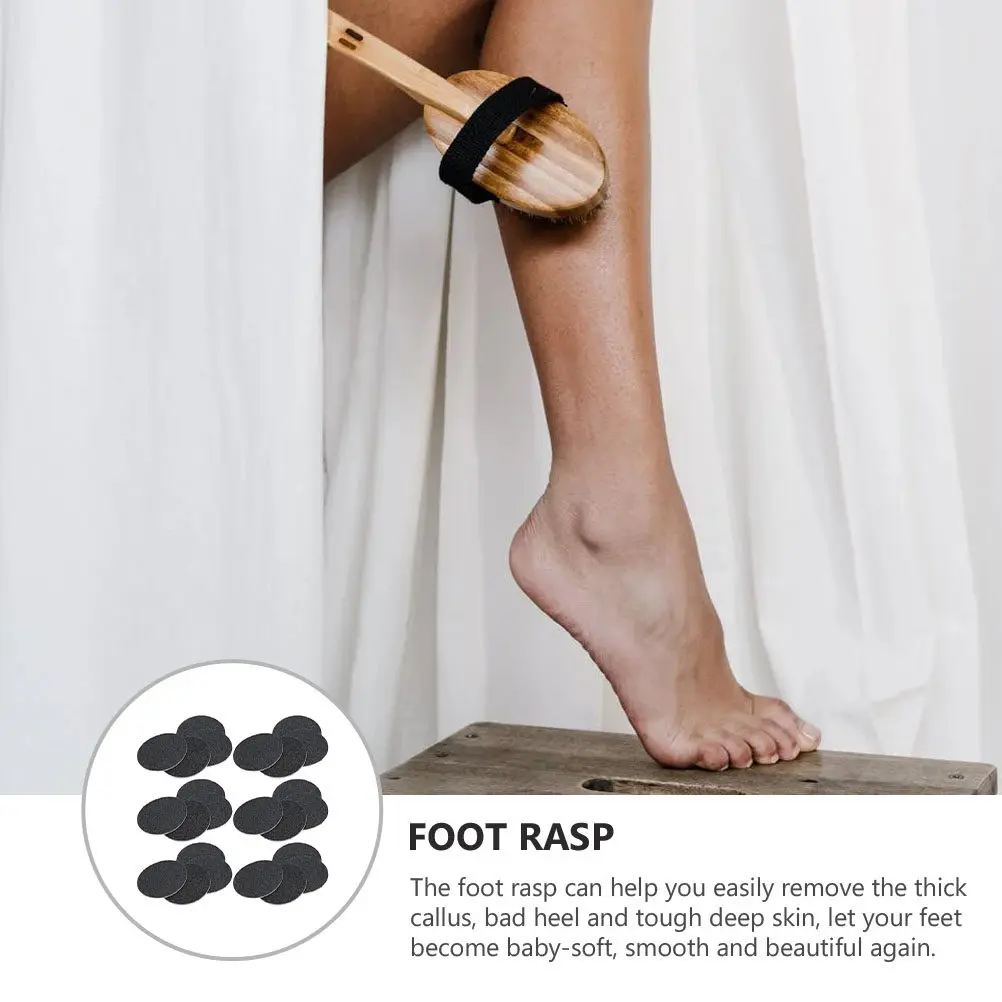 

120Pcs Foot File Sandpaper Discs Callus Remover Replacement Disk Ergonomic Pedicure Rasp Grinding Discs Foot Care Accessory