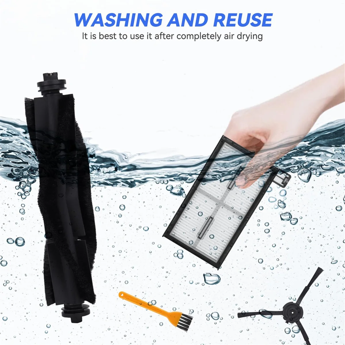 X8 로봇 진공 청소기 교체 부품용 A20M - X8 Pro 액세서리 키트, 메인 브러시, 필터, 사이드 브러시