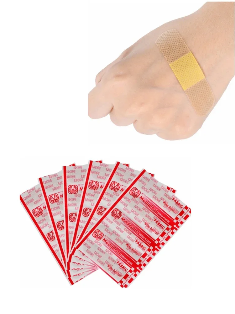 100pcs Waterproof Self-adhesive Band Aid Bandage for Wounds First Aid Woundplast Breathable Plasters Medical Accessories