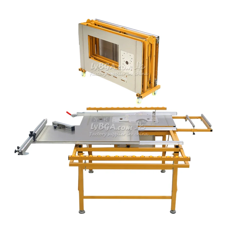 LY400 Bevel Cutting Table Saw Custom Workshop Equipment for Single Saw Blade Dust-free Slitting Home Decoration Timber Machining