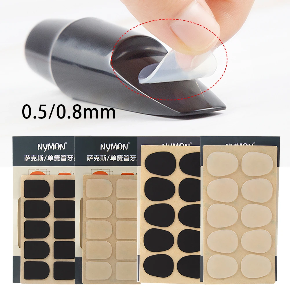 10Pcs Sax Mouthpiece Patches Pads Cushions For Treble/Alto/Tenor Sax & Clarinet Oval Alto Saxophone Bass Guitar Accessories