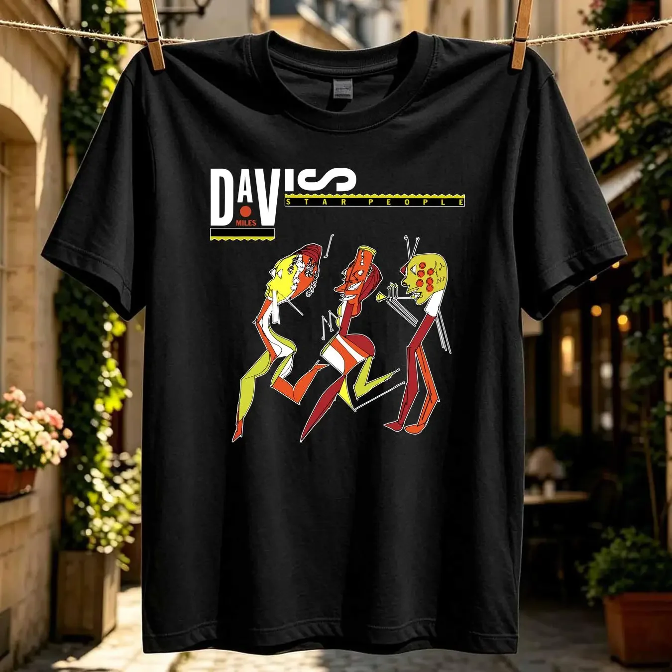 washed T Shirt Star People Miles Davis Vintage John Scofield Mike Stern Bill Evans vintage Washed fashion Casual homme