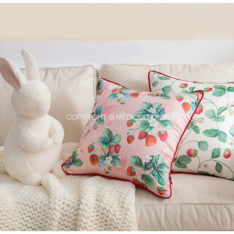 Medicci Home Garden Cute Rabbit Cushion Pillow Throw 3D Animal Shaped Plush Stuffed Toy Toss Perfect For Girl Kids Room Decor