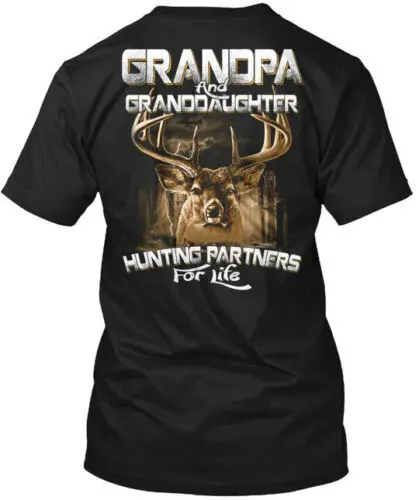 Grandpa And Daughter Hunting Partners Granddaughter T-Shirt Made in USA S to 5XL