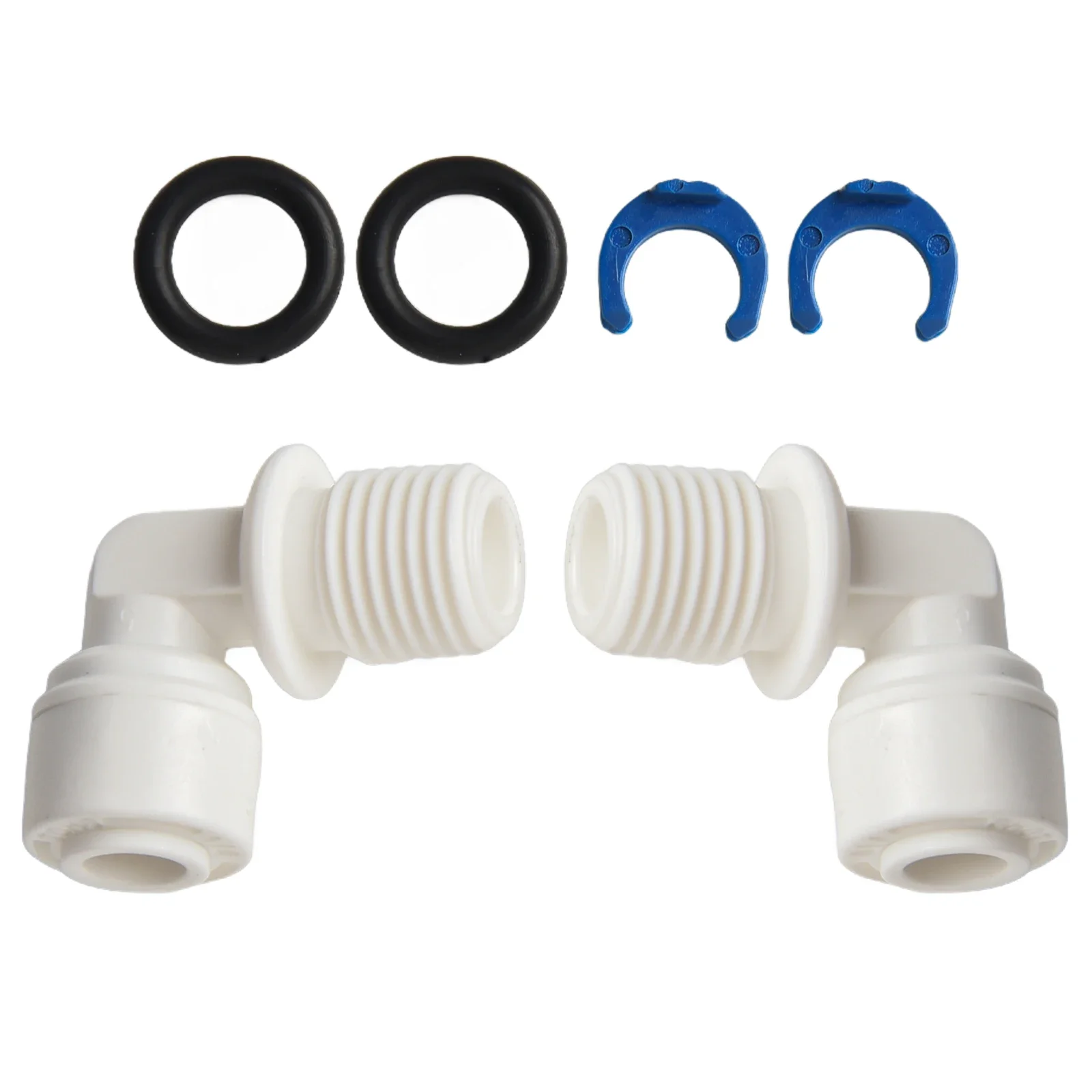 Accesorio de tubo de 1/4 ", codo de tubo de ajuste de empuje, instalación rápida de agua fría y caliente para carcasas de filtro de agua estándar