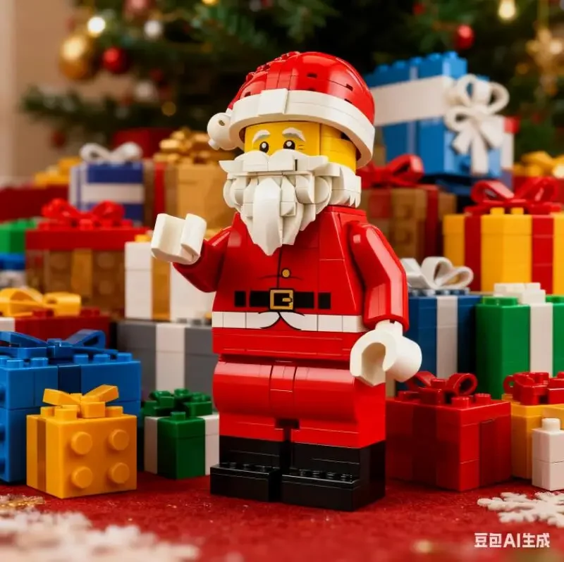 2025 New Arrival Large Santa Claus Assembly Blocks Christmas Decoration Queue Gift Item Holiday Building Toys gifts ﻿