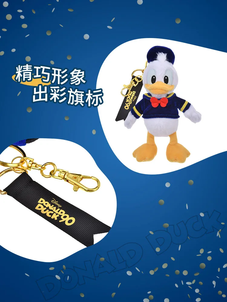 Original Shanghai Disney 2024 Donald Duck 90th Anniversary Series Plush Doll Pendant Tissue Decoration Box Shoulder bag Backpack