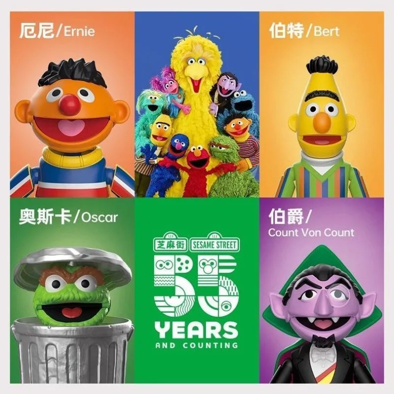 Blokees Building Block Sesame Street Magic Edition Ernie Cookie Monster Elmo Bert Oscar Peripheral Assembly Toy Birthday Gift